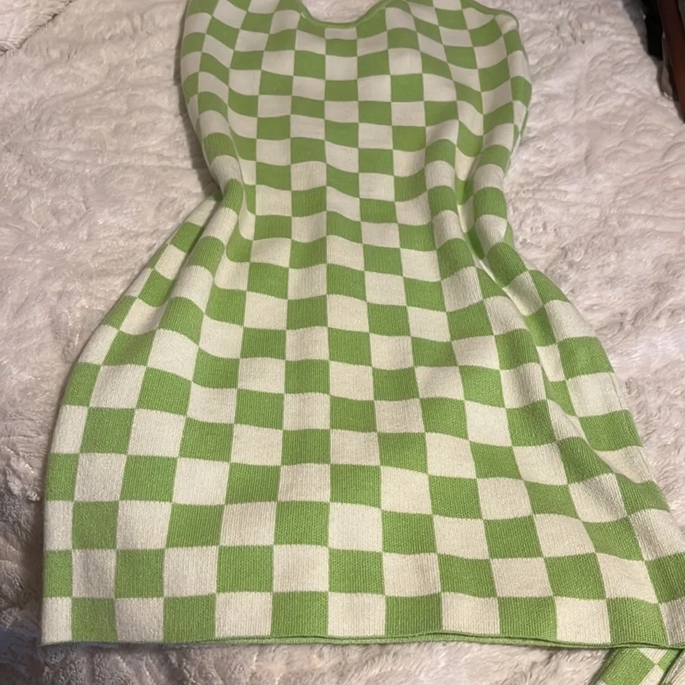 NWT JUST POLLY HALTER DRESS SIZE MEDIUM - Picture 2 of 6